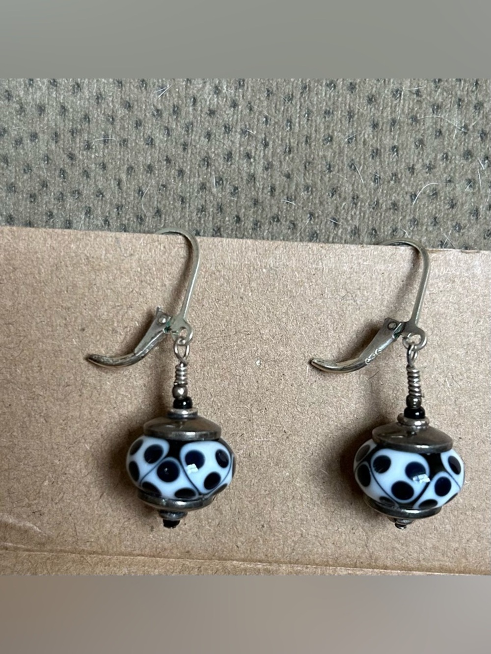 Black & white earrings